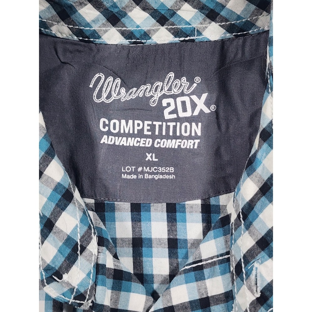 Wrangler 20X Men's Competition Shirt, Size XL, Pearl Snap, Long Sleeve - Picture 3 of 5